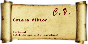 Catana Viktor névjegykártya